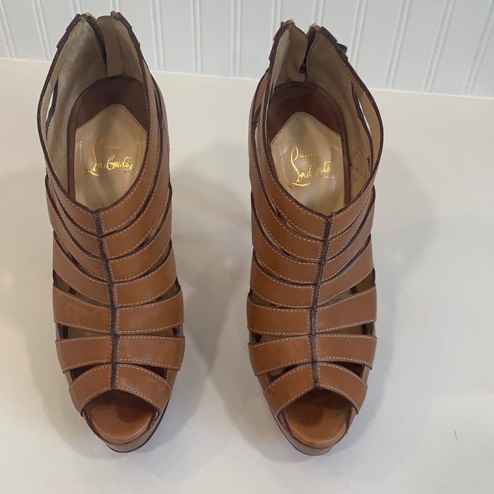 Camel colored Louboutin heels